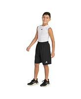 adidas Big Boys Elastic Waistband Sportwear Logo Shorts