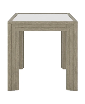 Cascade 24" Glass Top End Table