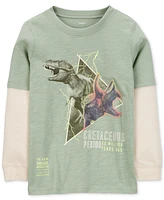 Carter's Little & Big Boys Dinosaur Graphic Layered-Look T-Shirt