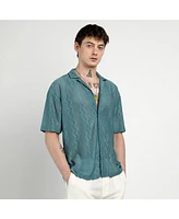 Campus Sutra Men's Splash Check Oversized Shirt