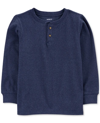 Carter's Little & Big Boys Drop Needle Long-Sleeve Henley T-Shirt