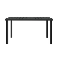 vidaXL Patio Table 55.1"x35.4"x29.1" Aluminum and Wpc