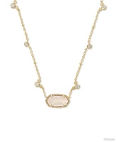 Kendra Scott 14k Gold-Plated Cubic Zirconia Mickey Mouse Drusy Stone 14" Adjustable Pendant Necklace