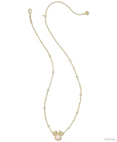 Kendra Scott 14k Gold-Plated Cubic Zirconia & Cultured Freshwater Pearl Minnie Mouse 14" Adjustable Pendant Necklace