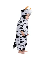 Dress Up America Cow Jumpsuit Costume with Horns & Tail