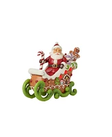 Jim Shore Gingerbread Light Emitting Diode Santa Figurine