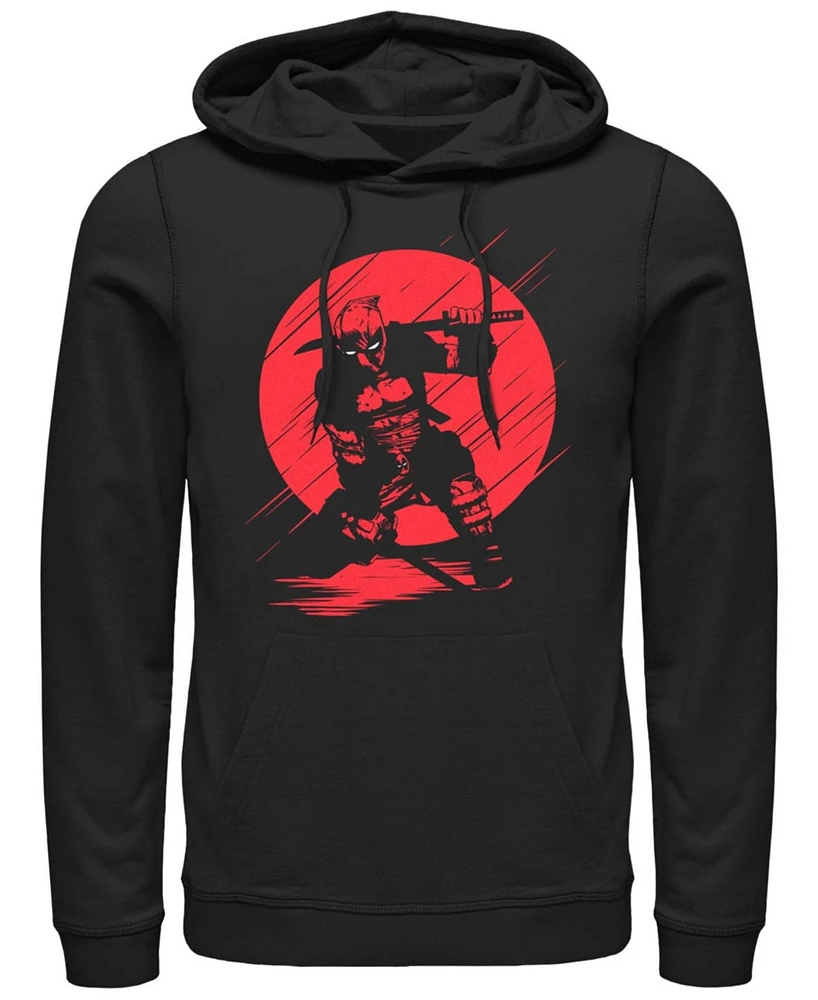 Fifth Sun Mens Silhouette Deadpool Hoodie Fleece Pullover