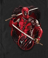 Fifth Sun Mens Deadpool Pose Badge Short Sleeve T-Shirt