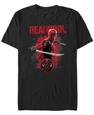 Fifth Sun Mens Deadpool Paint Dump Short Sleeve T-Shirt