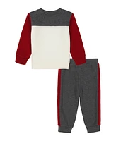 Calvin Klein Baby Boy Colorblock Fleece Sweatsuit, 2-Piece Set