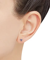 3-Pc. Set Lab-Created Sapphire Stud & Hoop Earrings (3-3/4 ct. t.w.) in Sterling Silver
