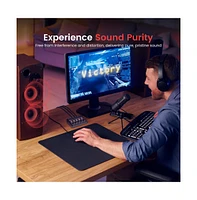 Pyle Compact Bluetooth 4-Channel Line Mixer with Usb Audio Interface