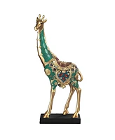 Fc Design 16.25"H Green Giraffe Figurine Decoration Home Decor Perfect Gift for House Warming, Holidays and Birthdays