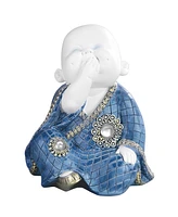 Fc Design 6.75"H Monk No Speak Figurine Decoration Home Decor Perfect Gift for House Warming, Holidays and Birthdays