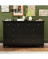 Homsee Blue Paint Finish 10-Drawer Cabinet Organizer