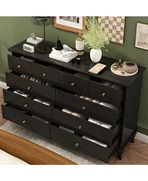 Homsee Blue Paint Finish 10-Drawer Cabinet Organizer