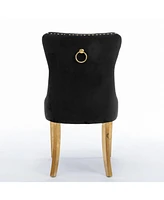 Slickblue High-End Modern Tufted Velvet Dining Chair with Solid Wood Frame, Contemporary Design