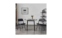 Set of 2 Metal Folding Chairs with Padded Seat and Back Ideal for Home and Office Use