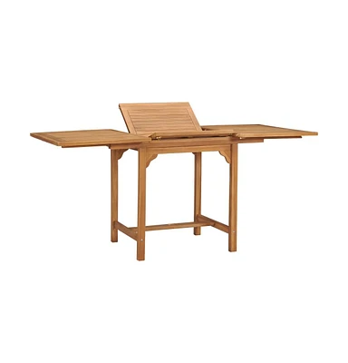 vidaXL Extending Patio Table (43.3"-63")x31.5"x29.5" Solid Teak Wood