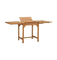 vidaXL Extending Patio Table (43.3"-63")x31.5"x29.5" Solid Teak Wood