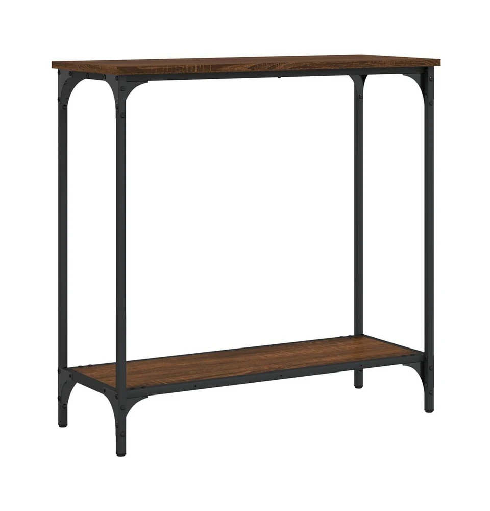 vidaXL Console Table Brown Oak 29.5"x12"x29.5" Engineered Wood