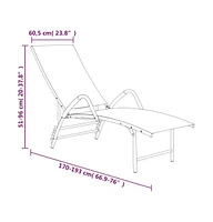 vidaXL Sun Lounger Textilene and Aluminum