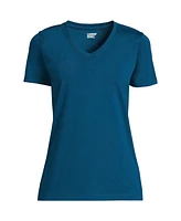 Lands' End Women's Relaxed Supima Cotton V-Neck T-Shirt