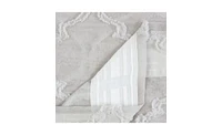 Chanasya Premium 2-Panel Moroccan Embroidered Design Textured Sheer Curtain Panels