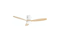 Sofucor 52" Ceiling Fan with Lights Remote Control Wood Blades Reversible Dc Motor