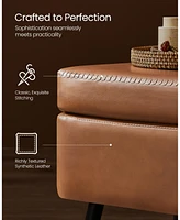 Songmics Home Storage Ottoman Bench with Steel Legs