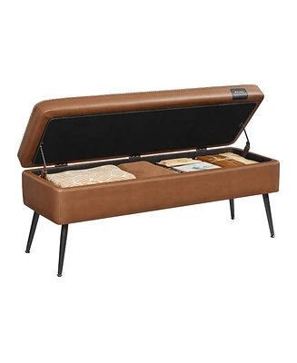 Songmics Home Storage Ottoman Bench with Steel Legs