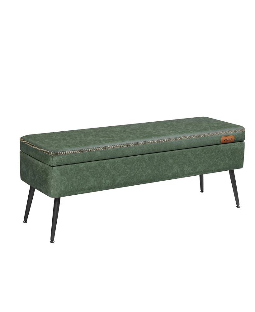 Songmics Home Storage Ottoman Bench with Steel Legs