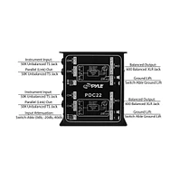 Pyle Premium Dual Direct Injection Audio Box with 1/4" Instrument to Balanced & Unbalanced Xlr