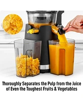 Zulay Kitchen Cold Press Masticating Juicer Extractor - Slow Press Electric Juicer for Fruits and Vegetables