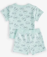 First Impressions Baby Word Bubbles French Terry T-Shirt & Shorts, 2 Piece Set, Created for Macy's