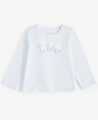 First Impressions Baby Girls Long-Sleeve 3D-Flowers Graphic T-Shirt, Exclusively at Macy's