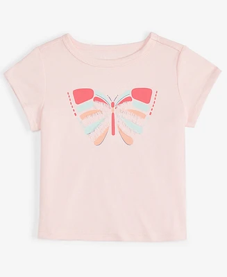 First Impressions Baby Girls Short-Sleeve Butterfly Graphic T-Shirt, Exclusively at Macy's