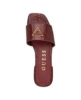 Guess Women's Tamsea One Band Square Toe Slide Flat Sandals