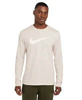 Nike Men's Sportswear Relaxed Fit Long-Sleeve Swoosh Logo T-Shirt