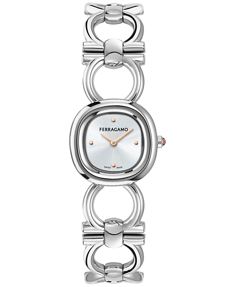 Ferragamo Women's Double Gancini Stainless Steel Link Bracelet Watch 25mm