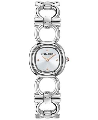 Ferragamo Women's Double Gancini Stainless Steel Link Bracelet Watch 25mm