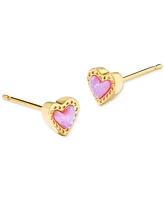 Kendra Scott Stone Heart Stud Earrings