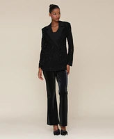 Avec Les Filles Women's Lace Long-Sleeve Tuxedo Jacket