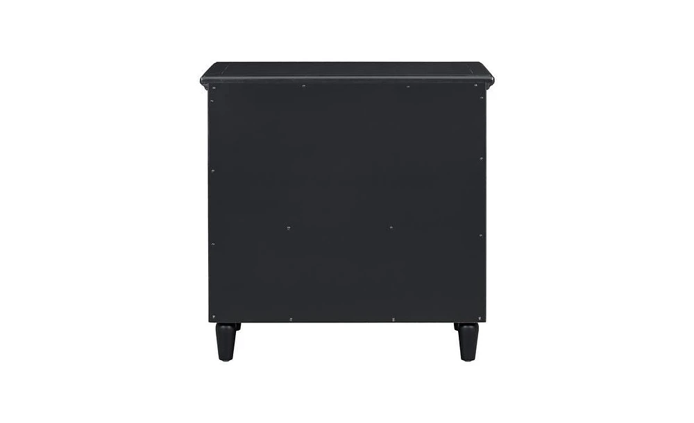 Slickblue 3-Drawer Wooden Nightstand Cabinet for Efficient Storage