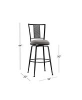 Hillsdale 44" Metal Queensridge Swivel Bar Height Stool