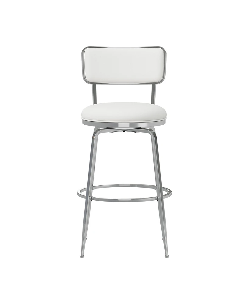 Hillsdale 41.25" Metal and Upholstered Baltimore Swivel Bar Height Stool