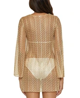 Becca Women's Golden Crochet Ring-Front Cover-Up