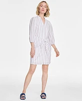 On 34th Women's Cotton Tie-Front Shirtdress