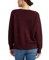 En Saison Women's V-Neck Long-Sleeve Sweater
