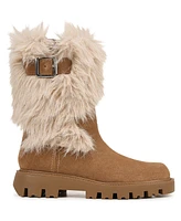Franco Sarto Women's Brina-Fur Mid Shaft Lug Sole Boots